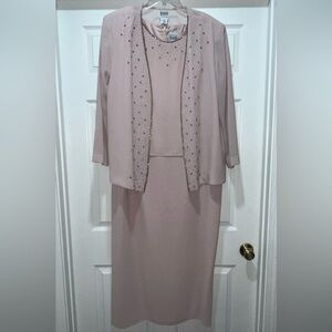 R&M Richards Blush Dress Set with Jacket